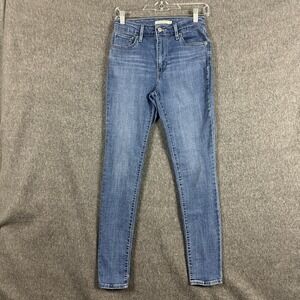 Levis 721 Skinny Slim Jeans Womens 27 Blue Medium Wash Stretch Denim Pants